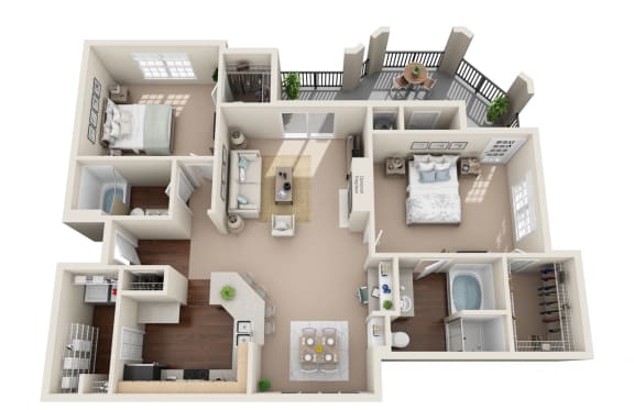 Electrify ALT2Floor Plan at Sonterra  Apartment Homes, Austin, Texas