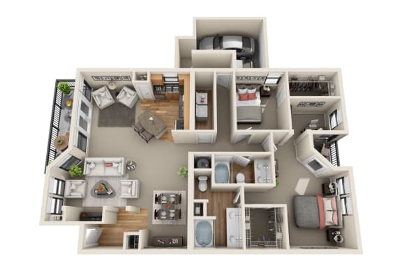 Hollyberry - B4 Floor Plan at The Verandah, Austin, TX