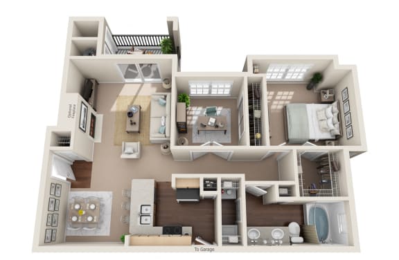 Celestial Floor Plan Celestial Floor Plan at Sonterra Apartment Homes, Austin, 78726