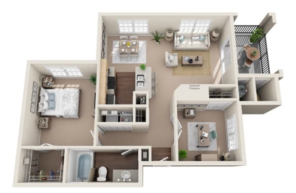 Luxury Floor Plan at Sonterra  Apartment Homes, Austin, Texas