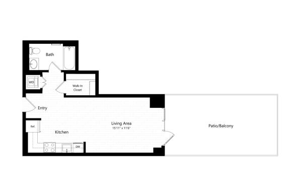 Studio Apartment Floor Plan Continuum