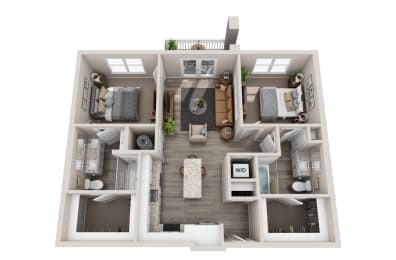 2 bed 2 bath at JTB Apartments, Jacksonville