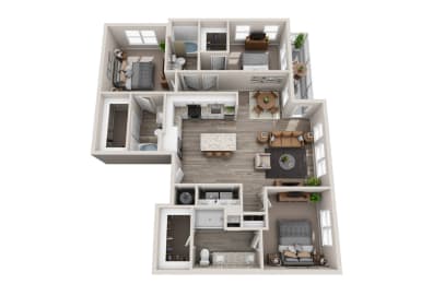 3 bed 2 bath A at JTB Apartments, Jacksonville, FL