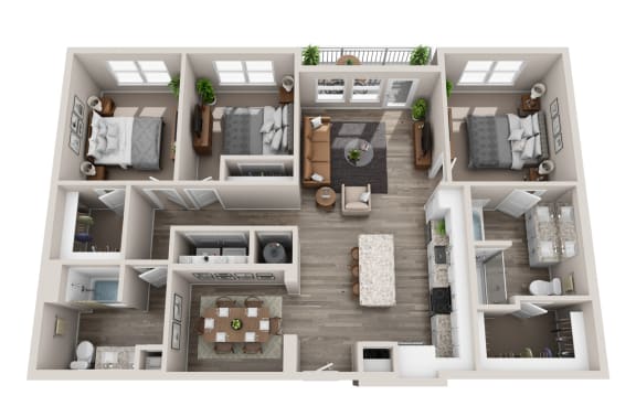 3 bed 2 bath at JTB Apartments, Jacksonville, FL, 32256