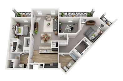 2 bedroom 2 bath Floorplan at The View on 20th, Ogden, 84401