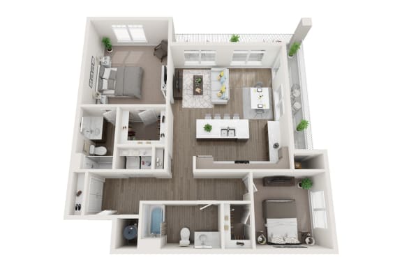 Two Bedroom/ Two Bathroom