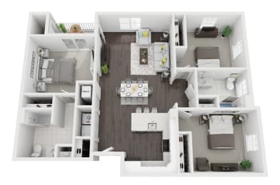 Floor Plan Building 14 - 3 Bedrooms