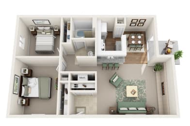 Gresham, OR Campbell Park Apartments 2 bedrooms 1 bath
