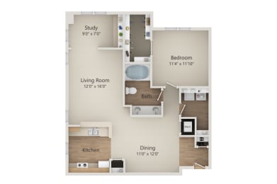 Leon floor plan at The Park at Monterey Oaks, Texas, 78749