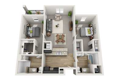 1 bedroom 1 bath Floorplan at The View on 20th, Ogden