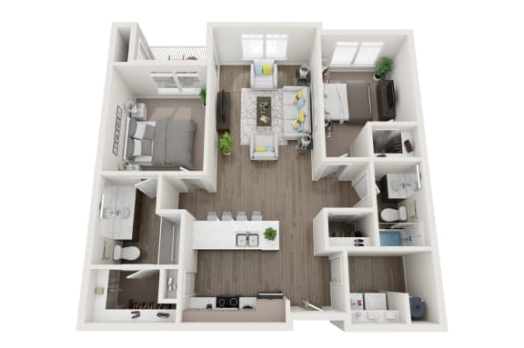 Two Bedroom/ Two Bathroom