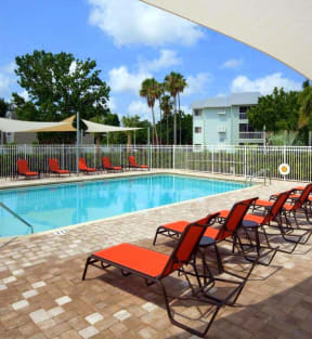 Beautiful Swimming Pool at Coral Club Apartments in Bradenton, FL