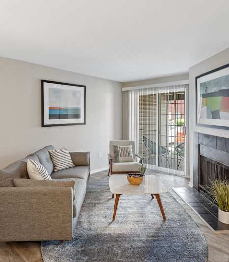 Alvista 23 Apartment Homes Clubhouse Lounge with Fireplace