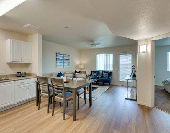 Kitchen and living room