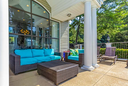 Shaded Lounge at Bridges at Mallard Creek Apartment Homes, Charlotte, NC, 28269