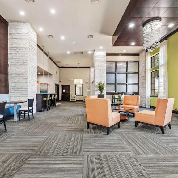 Modern office lounge area at Residences at FortyTwo25 Apartments, Arizona