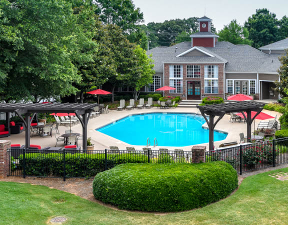 Extensive Resort Inspired Pool Deck at Polos at Hudson Corners, South Carolina