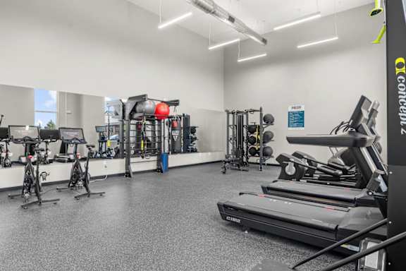 Woman Grabbing Dumbbells in Fitness Center