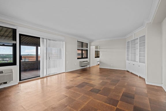 The Broadview in Baltimore, Maryland Penthouse Living Room with Private Patio