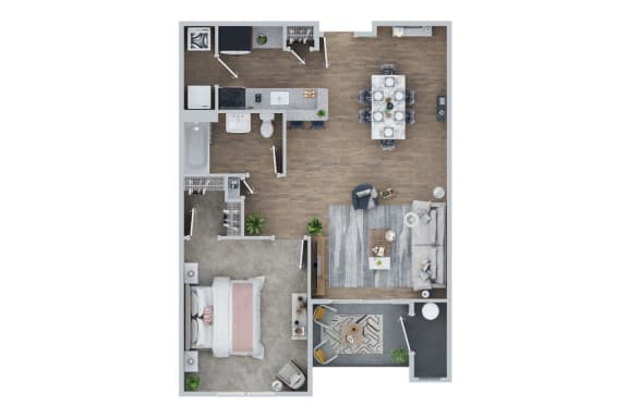 1A-1 Floor Plan at Webster Village, Hanover, MA, 02339