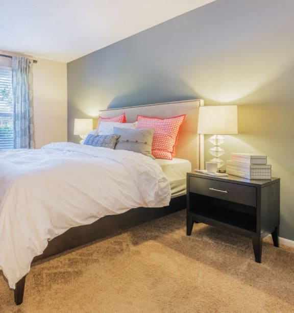Bedroom With Expansive Windows at The Pointe at Midtown, Raleigh, NC, 27609