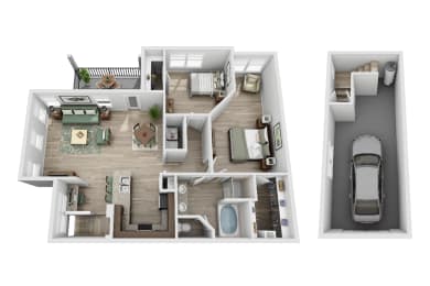 2 bedroom 1 bathroom floorplan