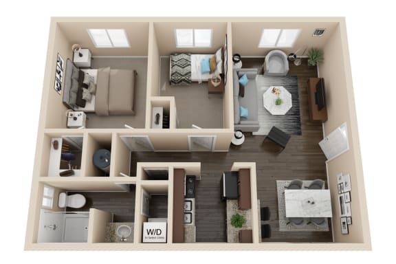 Floor Plan  Two Bedroom/ One bathroom
