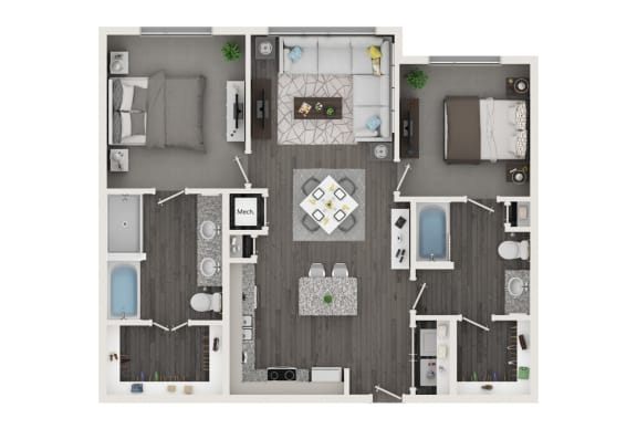 a 2103 sqft floor plan  1 bedroom