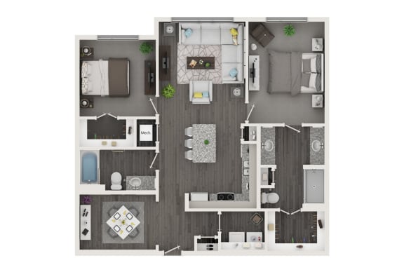 a 2103 sqft floor plan  1 bedroom