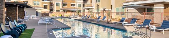 our apartments offer a swimming pool at Zaterra Luxury Apartments, Chandler, Arizona