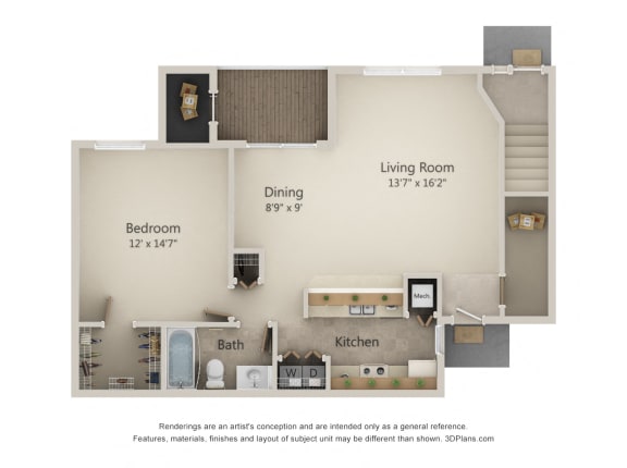Floor Plan  1B-Horizon Series