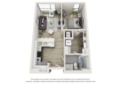 Thumbnail 1 of 15 - The Belle Floor Plan at an Art Museum at The Locks Tower in Richmond, Virginia