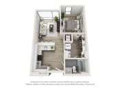 Thumbnail 7 of 15 - The Belle Floor Plan 1 Bedroom at an Art Museum at The Locks Tower in Richmond, Virginia