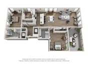 Thumbnail 15 of 15 - 2 Bedroom Penthouse Floor Plan at an Art Museum at The Locks Tower in Richmond, Virginia