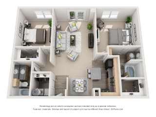 B5_Lavish Floor Plan at Artisan Apartments & Shops, Austin