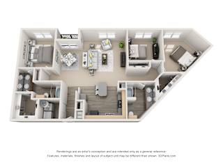 C2_Divine Floor Plan at Artisan Apartments & Shops, Texas