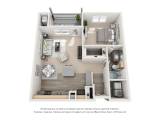 Artisan_Panache Floor Plan at Artisan Apartments & Shops, Austin, Texas