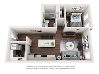 Floor Plan 1x1-A