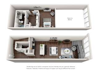 Floor Plan 1x1 Live Work