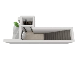 Denali one bedroom with den 3D floor plan at The Villas at Mahoney Park - first floor