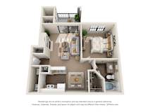 Mesquite Floor Plan at Ventana Oaks Apartments, Austin, Texas