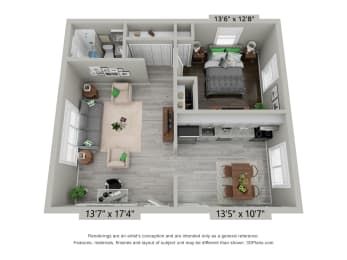 Encore 1 Bed 1 Bath Flat at Encore 99, Connecticut