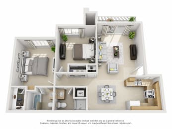 Cameron Crossing 2x2 3D Floorplan