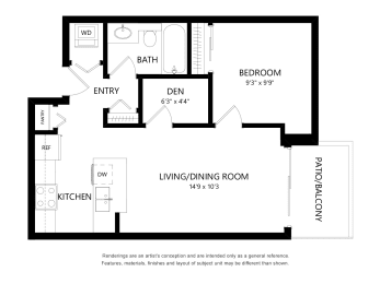 One Bedroom Floor Plan