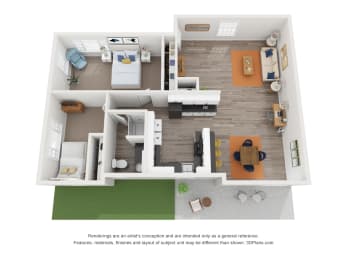 Floor Plan  Division 890 | 2x1 Flat