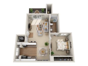  Floor Plan One Bedroom