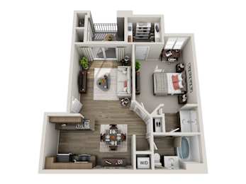Valencia - 1 bed 1 bath - 817 sqft