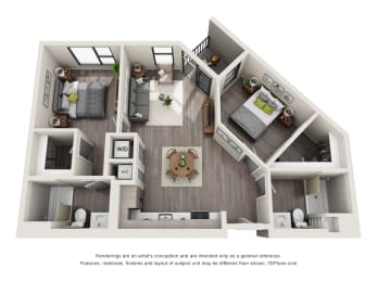 Unit B1 at Topaz Apartments, Los Angeles, CA