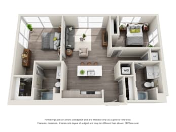 Floor Plan  2 bedroom 2 bath