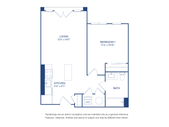 1 bed 1 bath I at The Glover House, Washington, DC